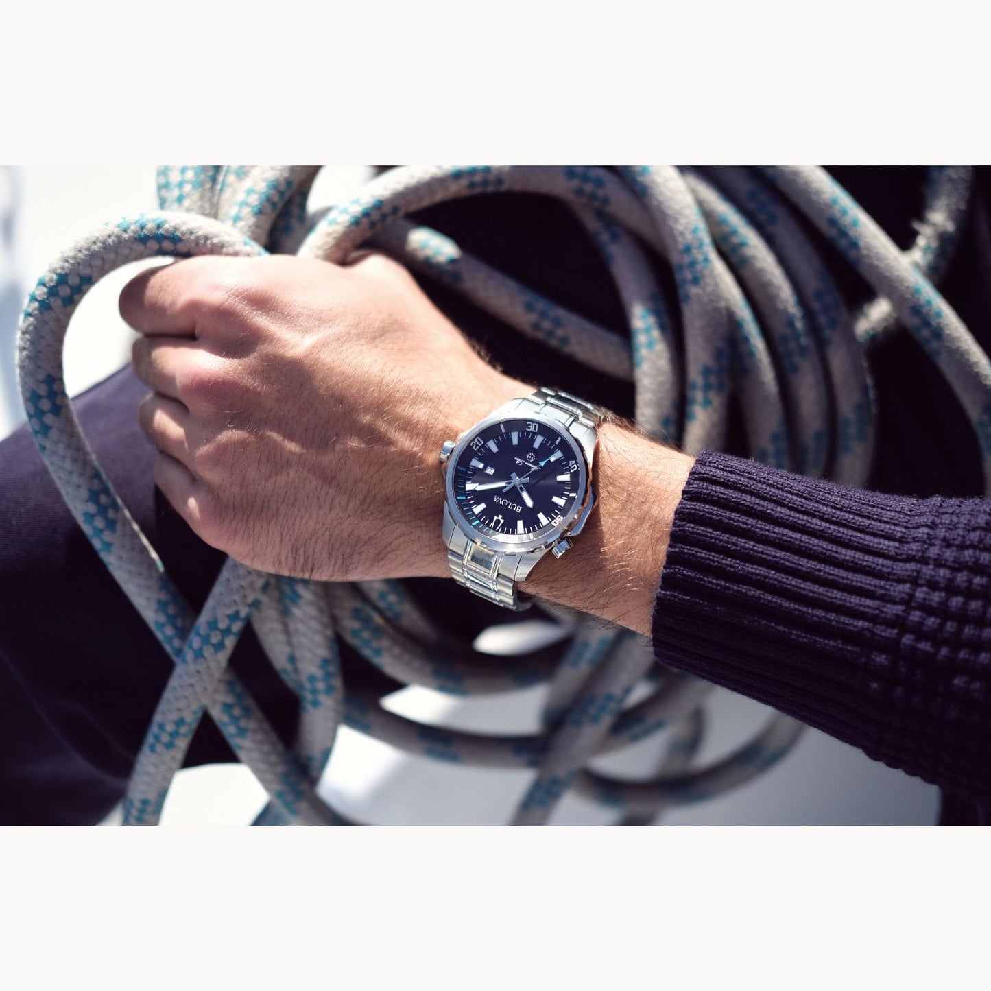 Marine Star Series B Watch with a Black Dial