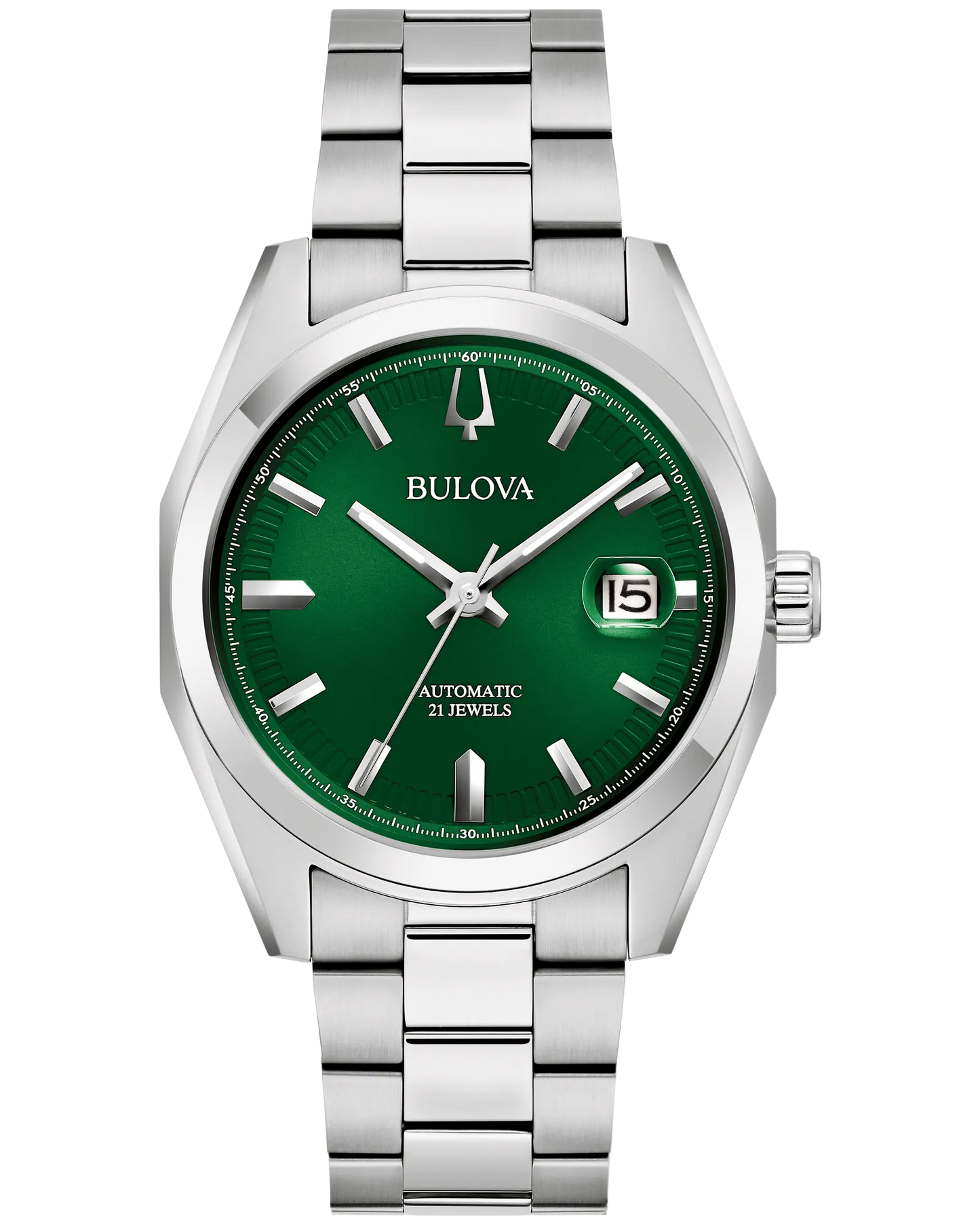 Bulova Green Dial Stainless Steel Bracelet  Men's Surveyor