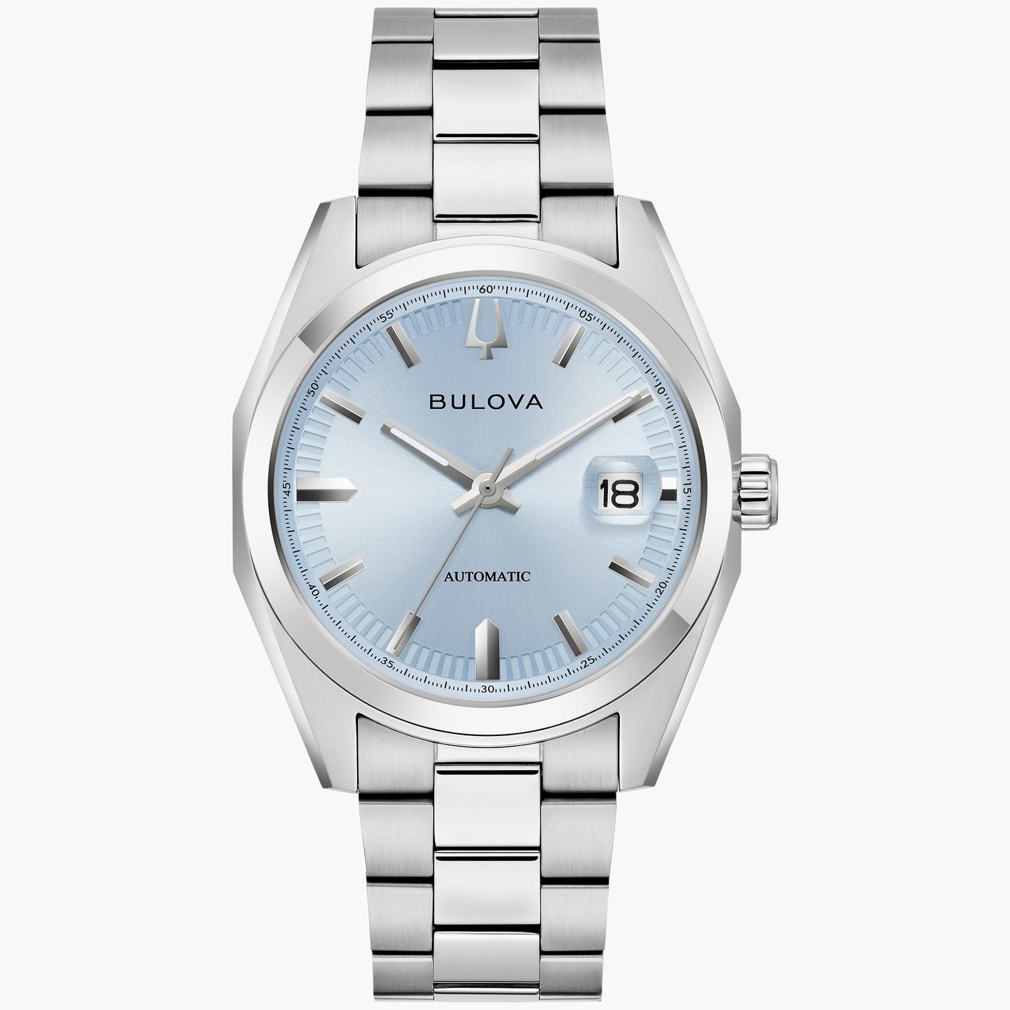 Bulova Surveyor Automatic Watch with a Light Blue Dial
