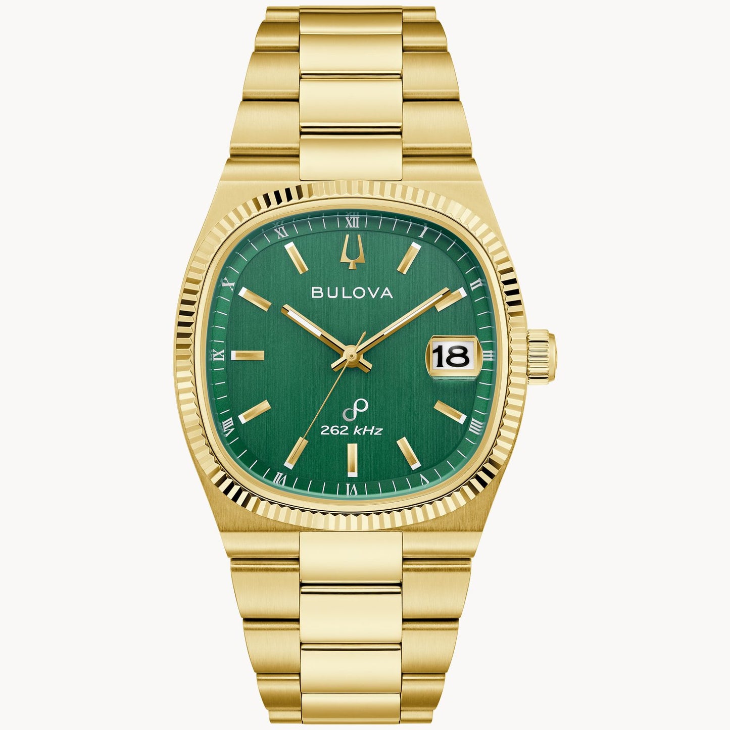 Bulova Surveyor with a Gold Tone and Green Dial