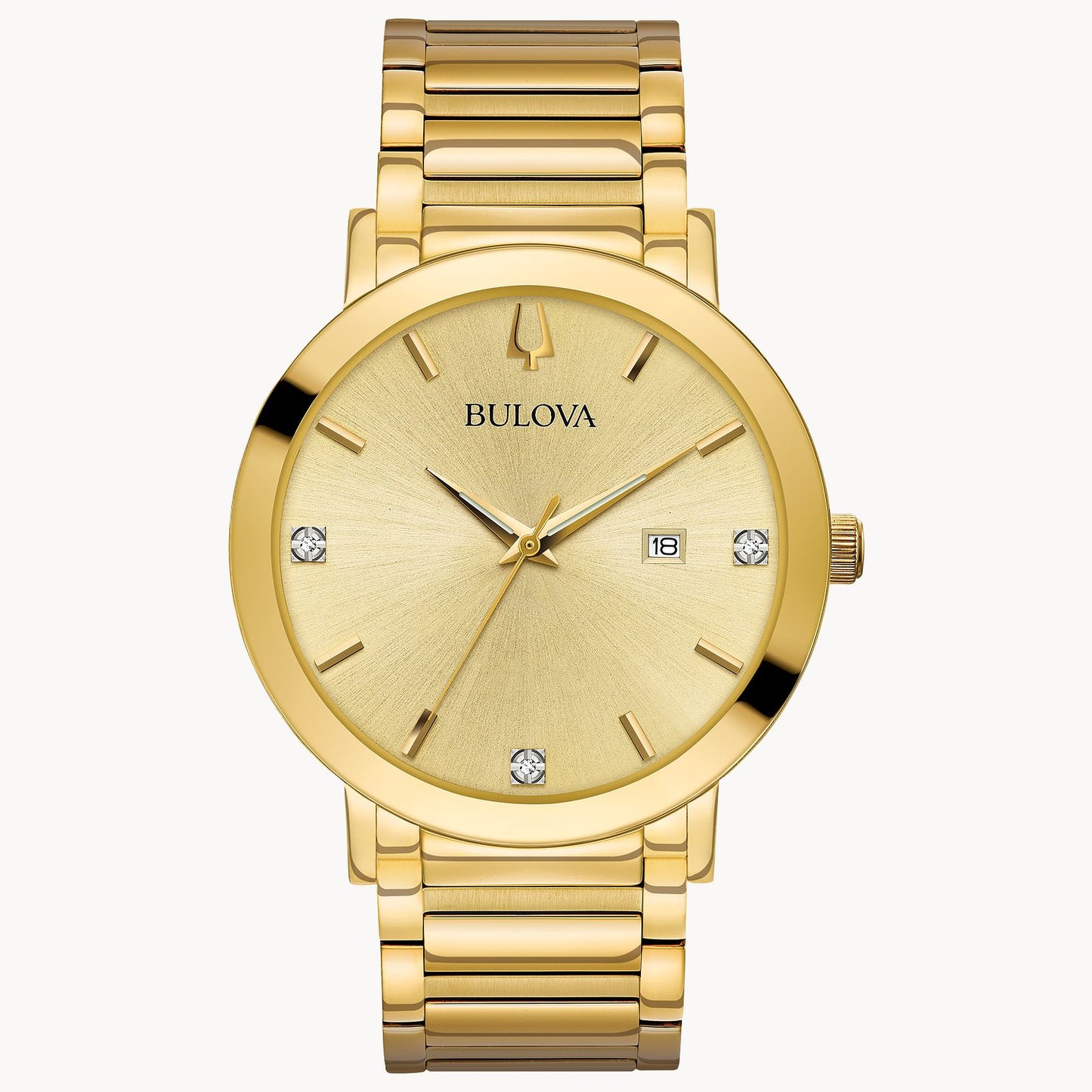 Bulova Futuro Gold Diamond Champagne Dial Mens Watch