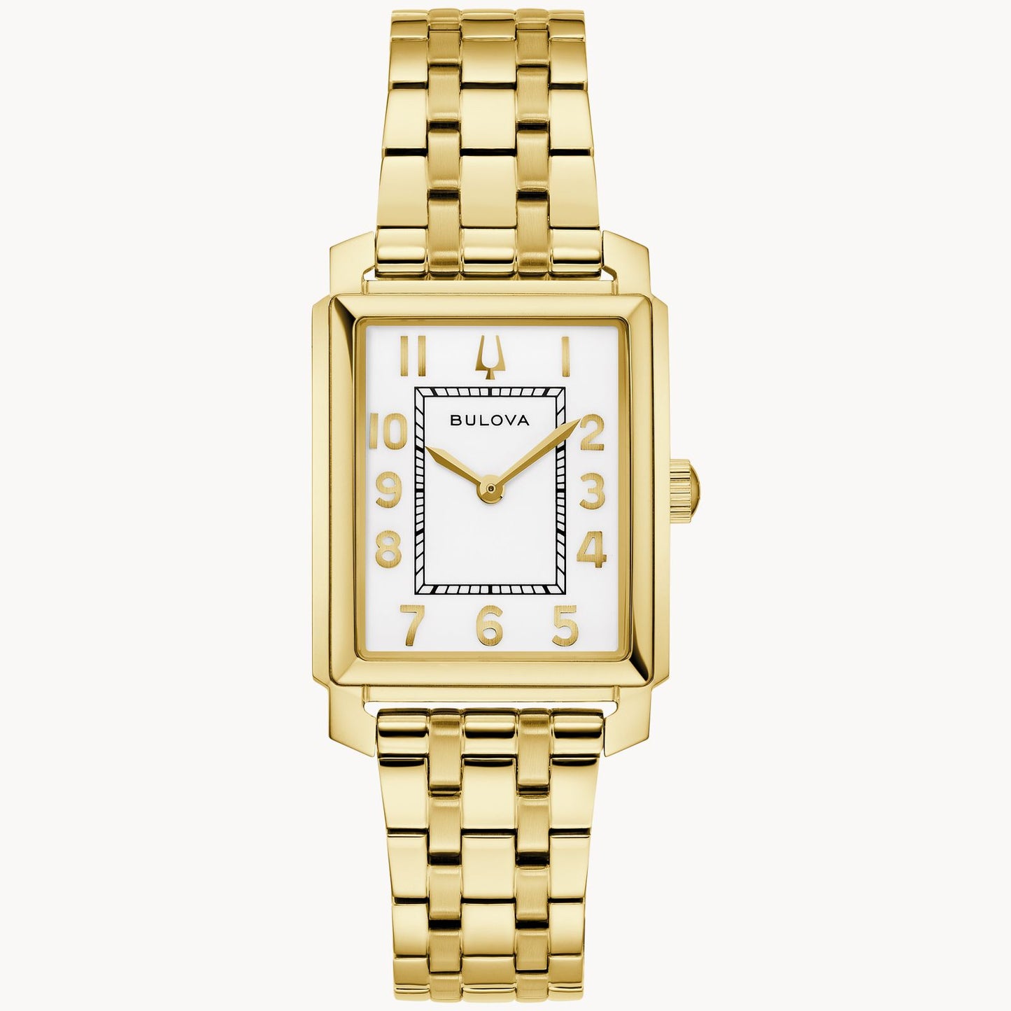 Bulova Sutton Square Faced Gold Tone Watch