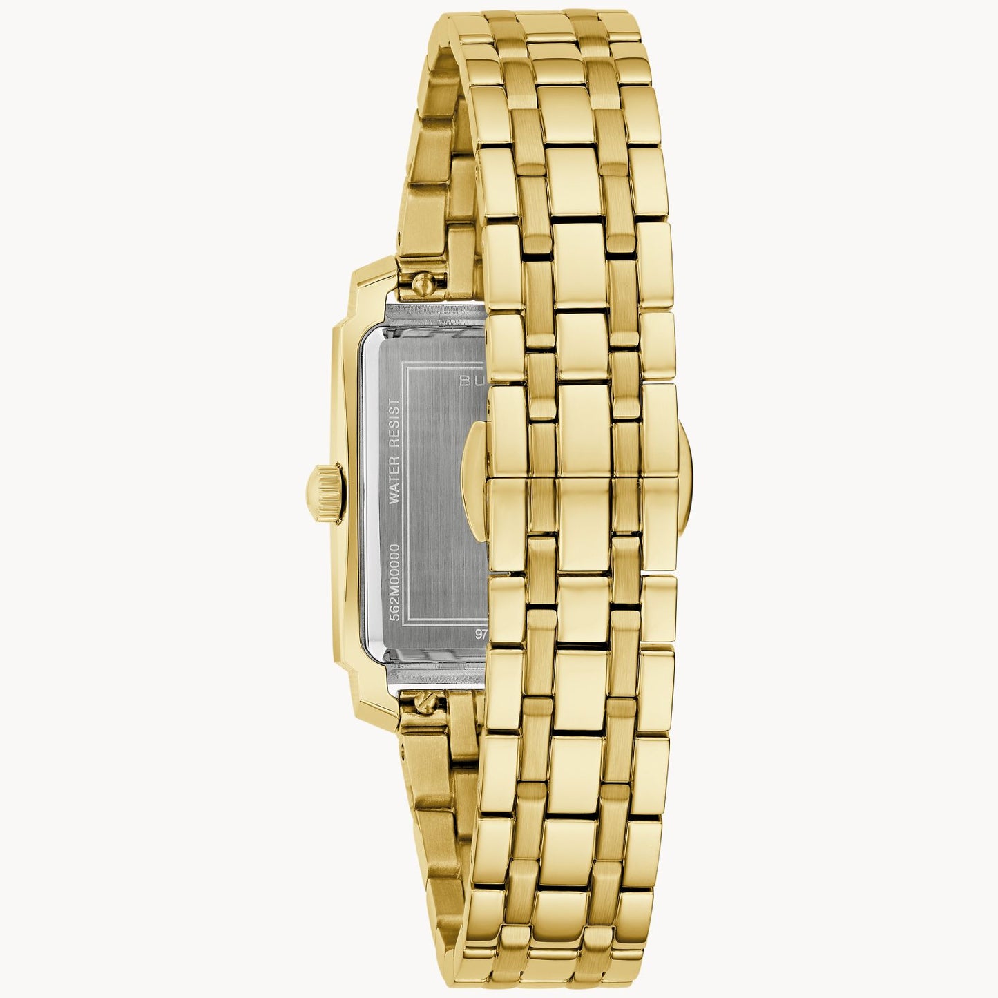 Bulova Sutton Square Faced Gold Tone Watch