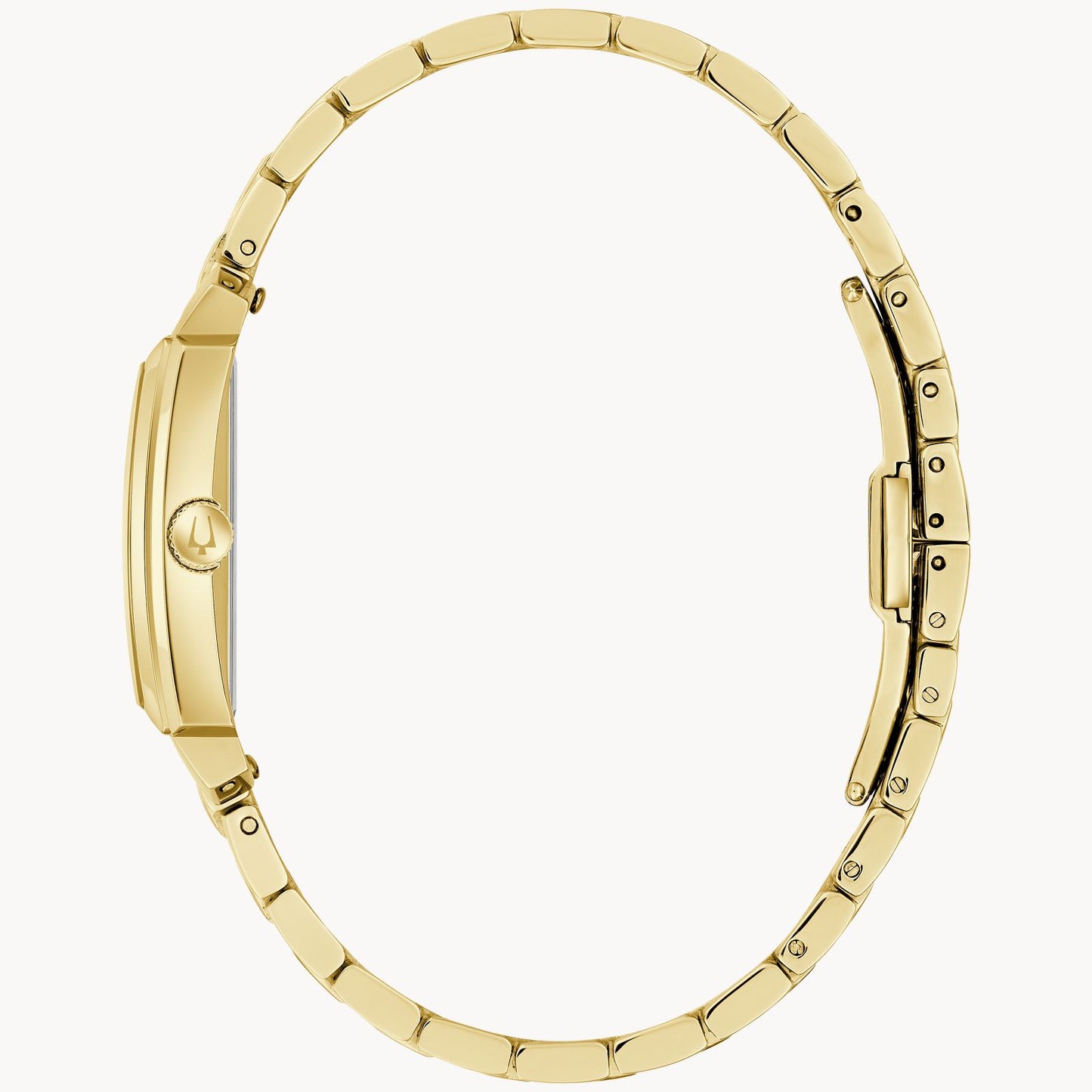 Bulova Sutton Square Faced Gold Tone Watch
