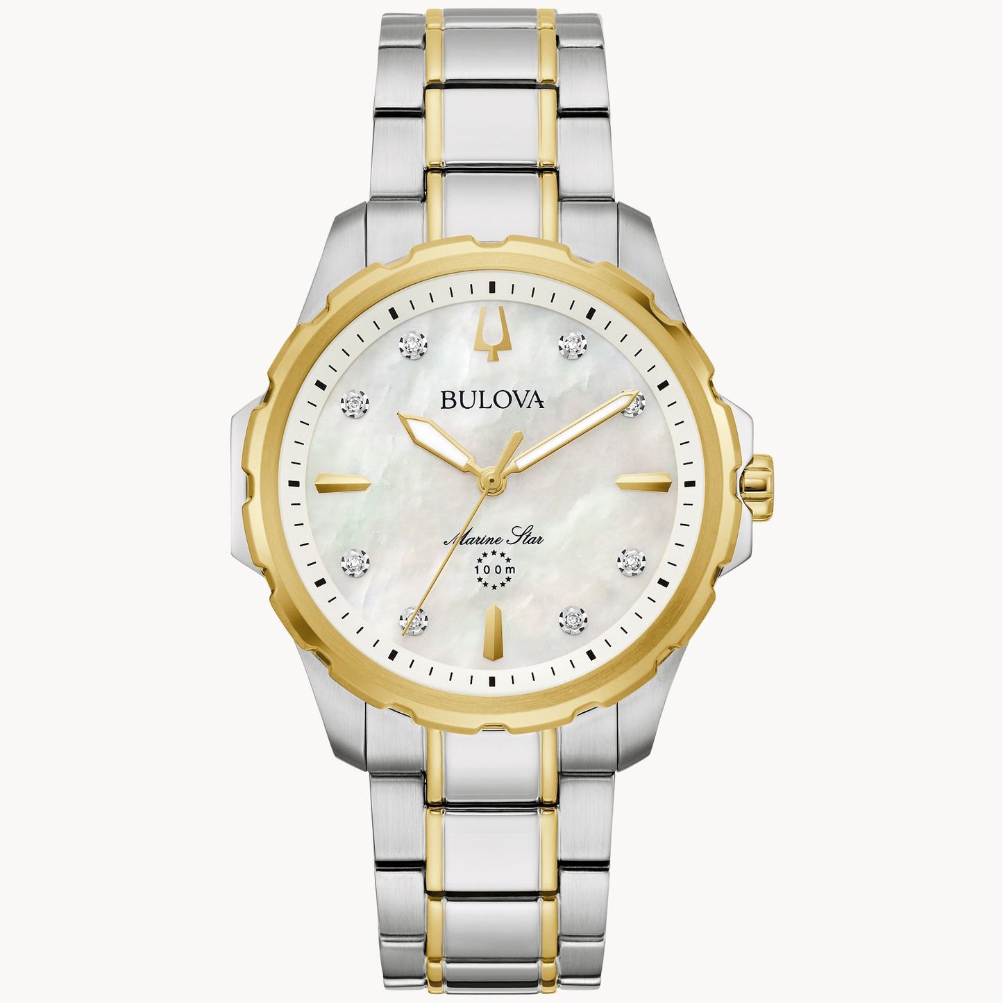 Bulova Two-Tone Watch with Mother of Pearl Dial