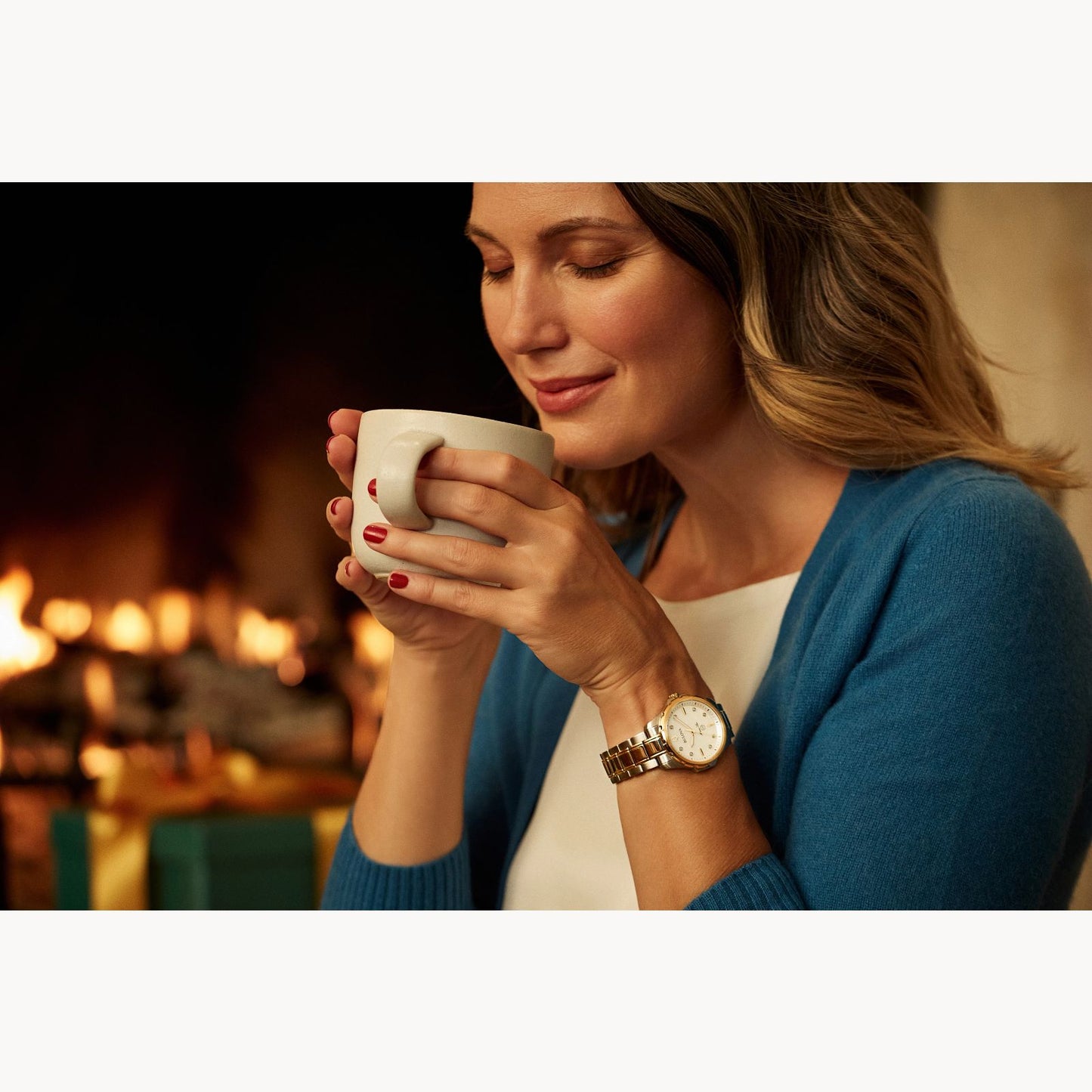 Bulova Two-Tone Watch with Mother of Pearl Dial