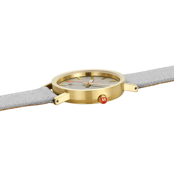 Mondaine Classic, 36 mm, Gold Gray Golden Watch