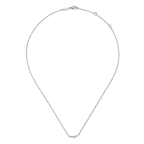 Gabriel & Co., 14K White Gold Diamond Constellation Bar Necklace