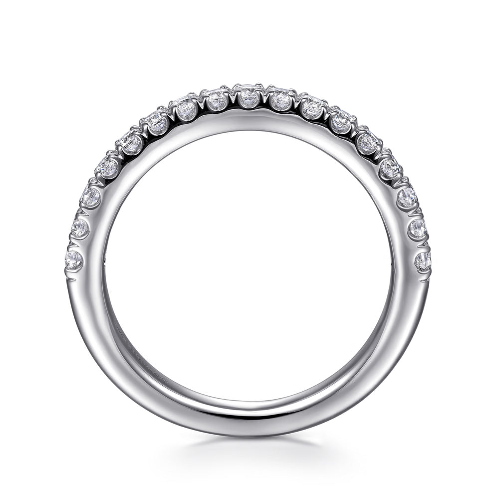 Gabriel & Co., 14K White Gold Diamond Wedding Band