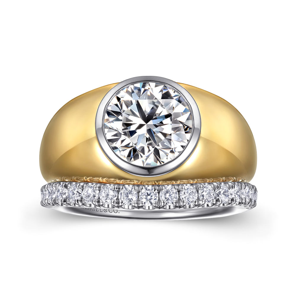 Gabriel & Co., 14K White Gold Diamond Wedding Band