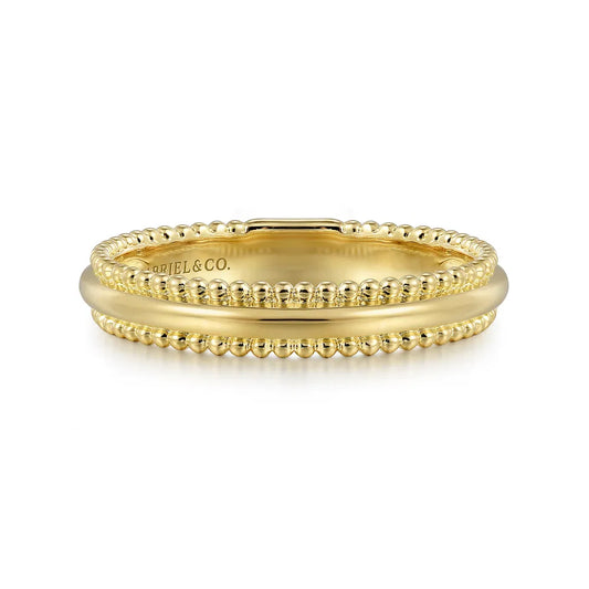 Gabriel & Co., 14K Yellow Gold Bujukan Stackable Ring
