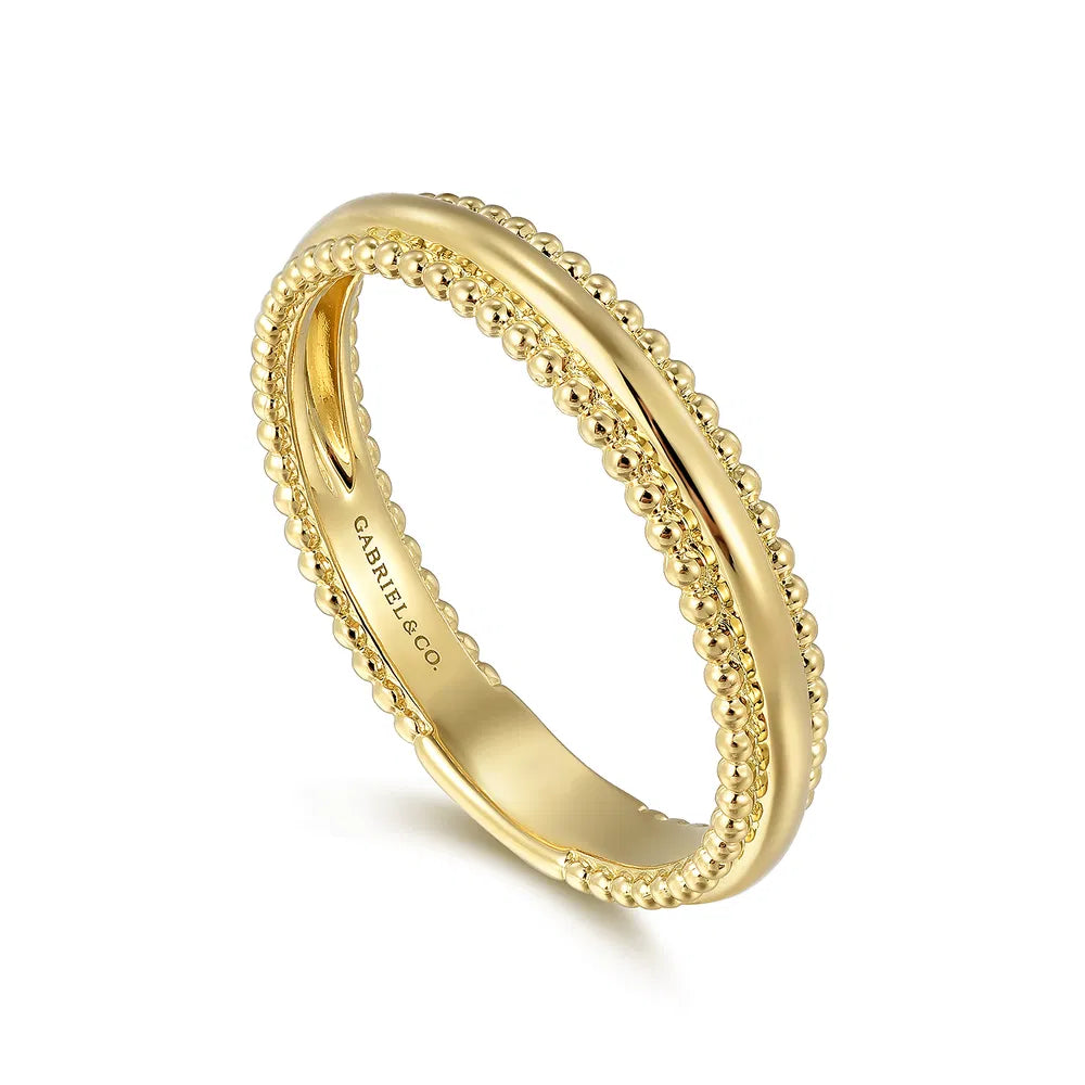 Gabriel & Co., 14K Yellow Gold Bujukan Stackable Ring