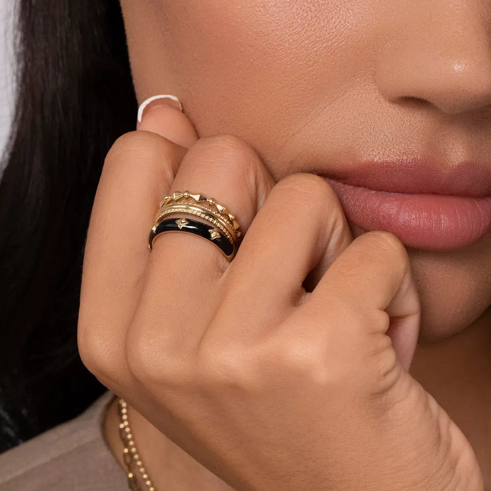 Gabriel & Co., 14K Yellow Gold Bujukan Stackable Ring