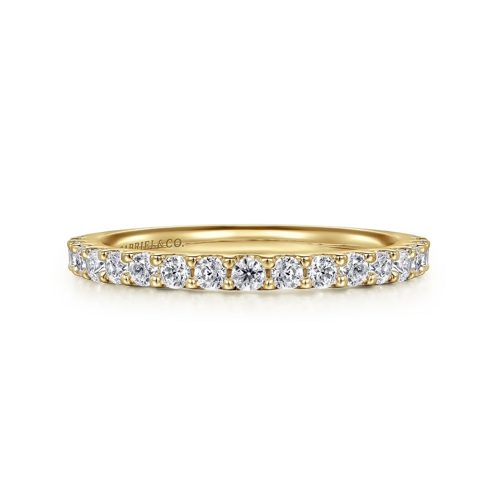 Gabriel & Co., 14K Yellow Gold Diamond Band