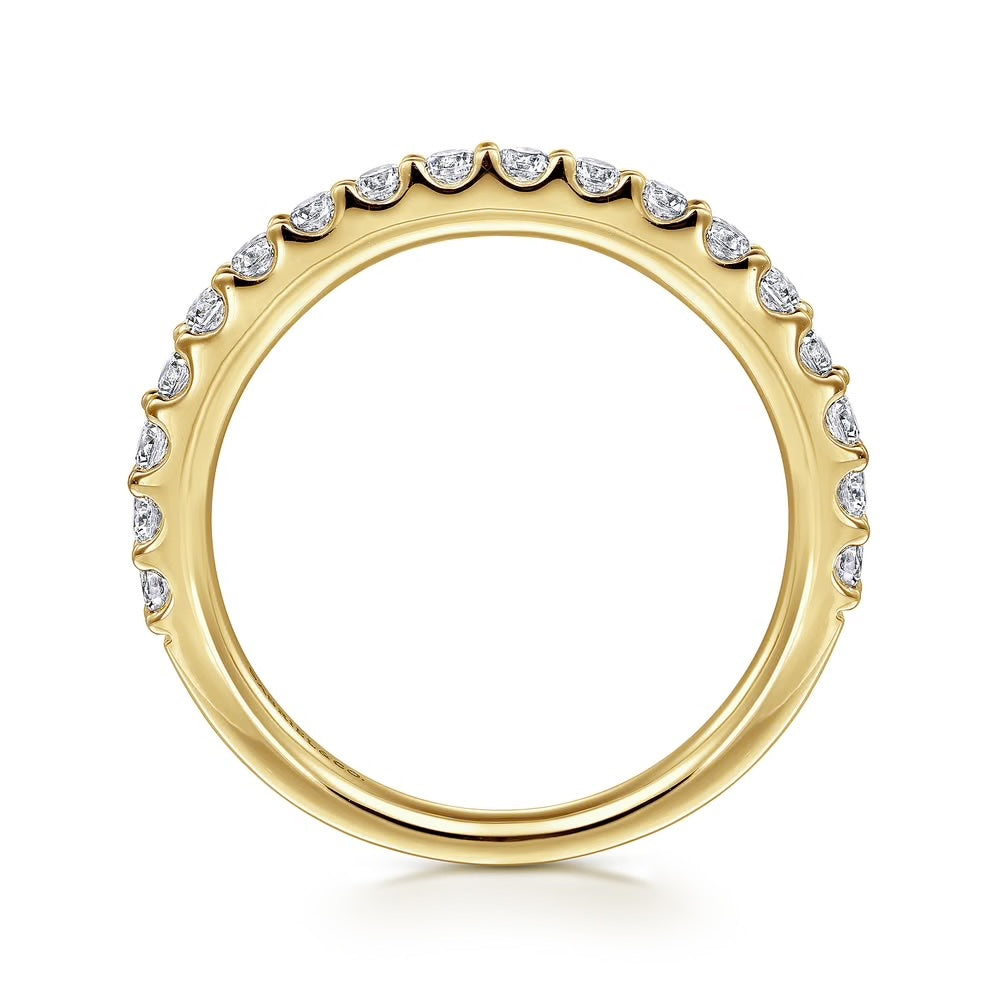 Gabriel & Co., 14K Yellow Gold Diamond Band
