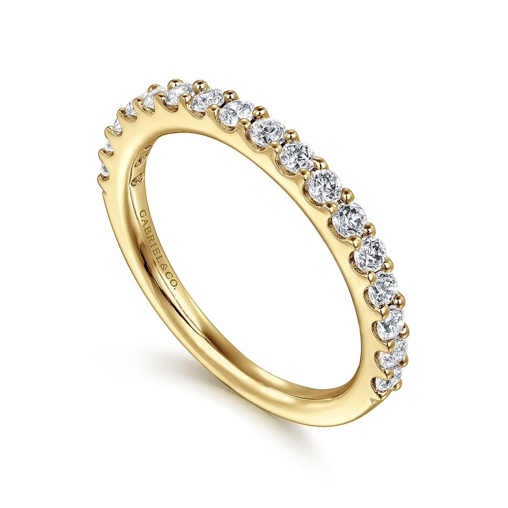 Gabriel & Co., 14K Yellow Gold Diamond Band
