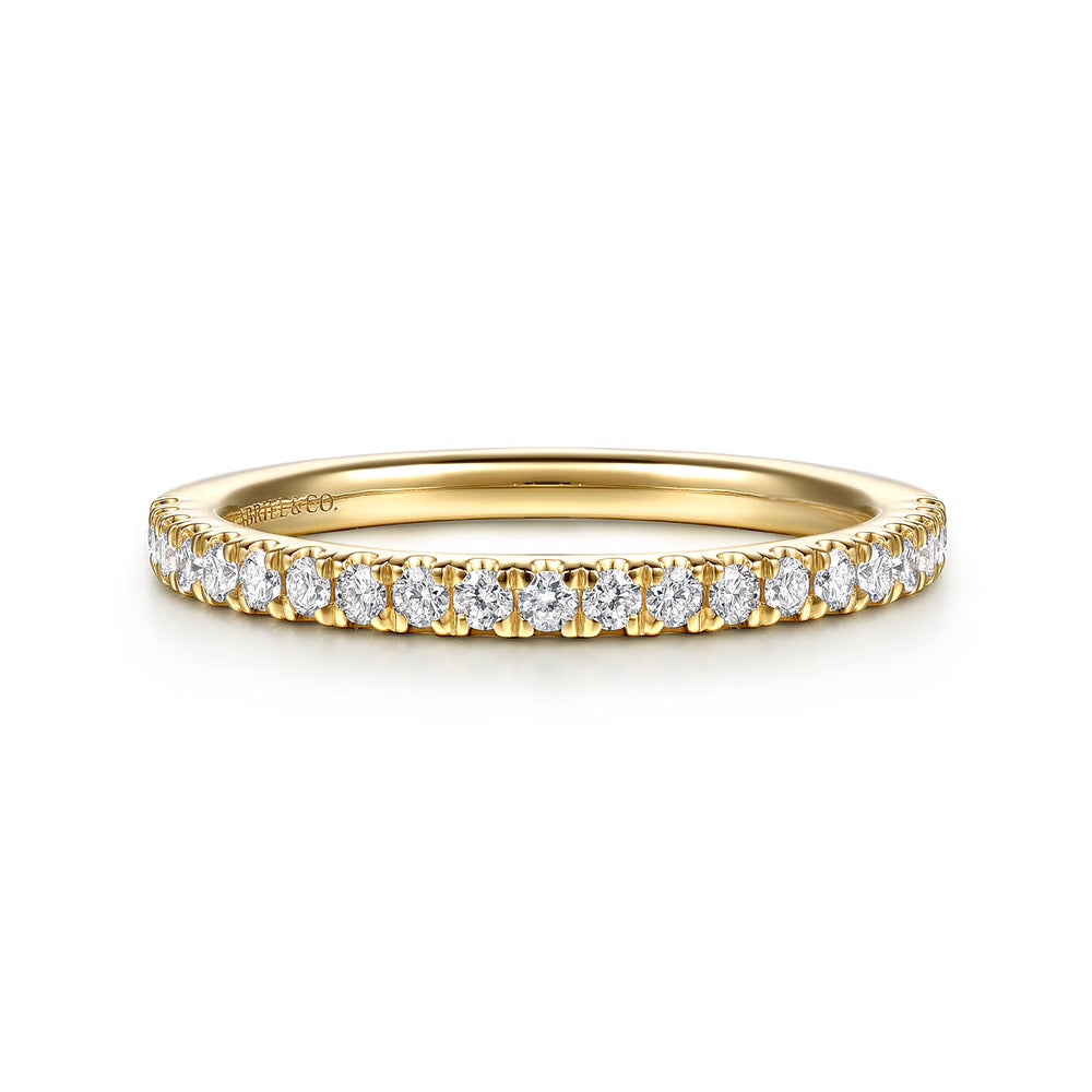 Gabriel & Co., 14K Yellow Gold Diamond Matching Wedding Band
