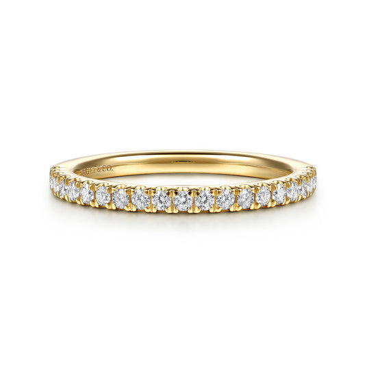 Gabriel & Co., 14K Yellow Gold Diamond Matching Wedding Band