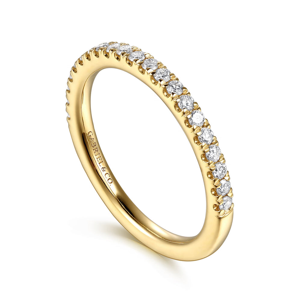 Gabriel & Co., 14K Yellow Gold Diamond Matching Wedding Band