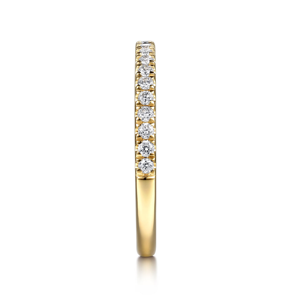 Gabriel & Co., 14K Yellow Gold Diamond Matching Wedding Band