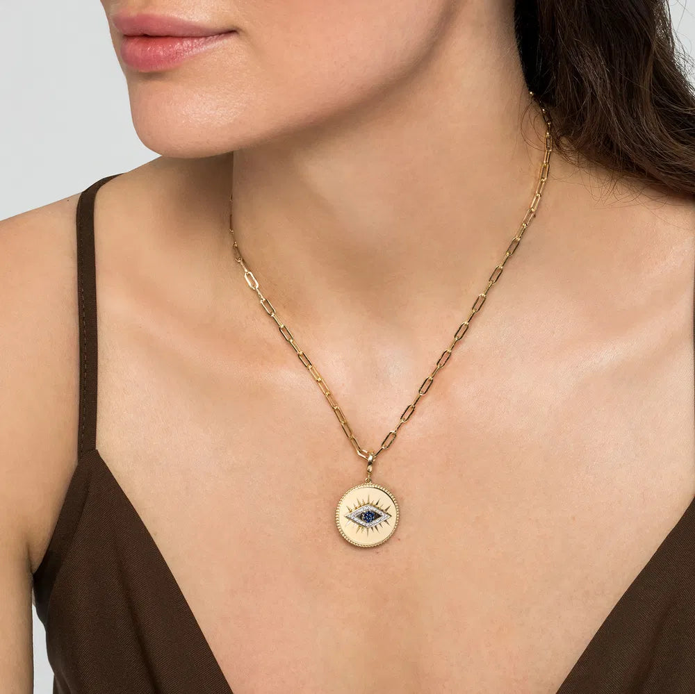 Gabriel & Co., 14K Yellow Gold Hollow Paper Clip Chain Necklace