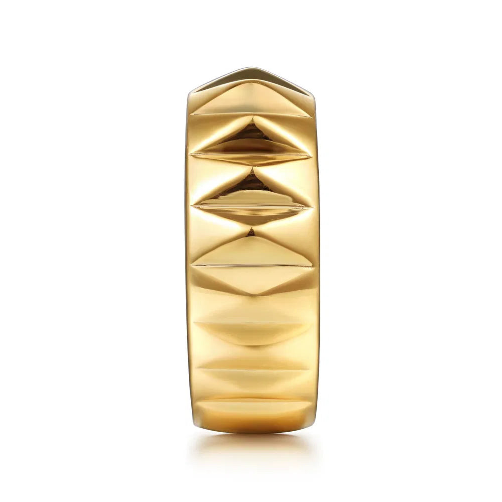 Gabriel & Co., 14K Yellow Gold Pyramid Bold Stackable