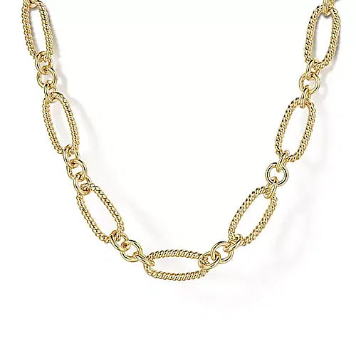Gabriel & Co., 14K Yellow Gold Rope Link Chain Necklace