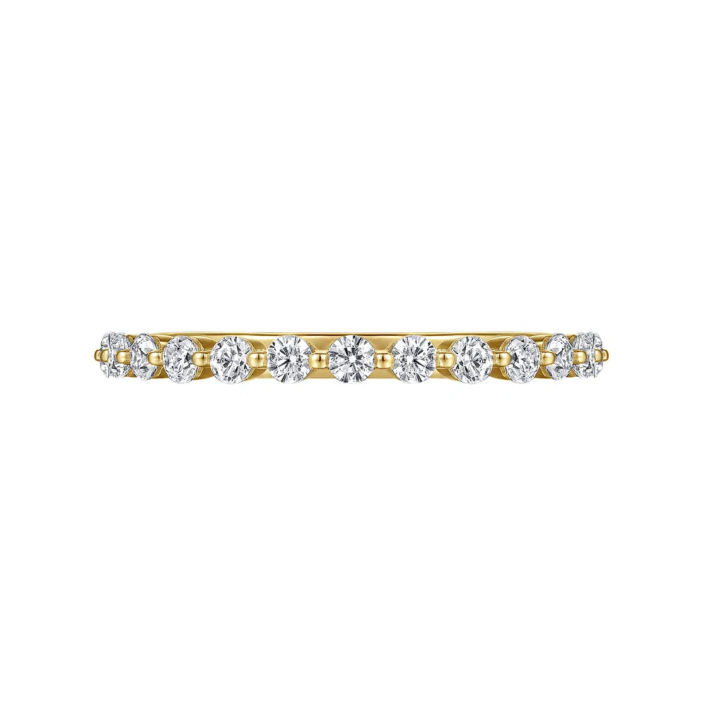 Gabriel & Co., 14K Yellow Gold Single Prong Diamond Anniversary Band