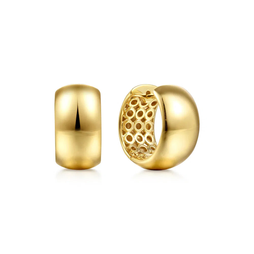 Gabriel & Co., 14K Yellow Plain Gold Huggie Earrings