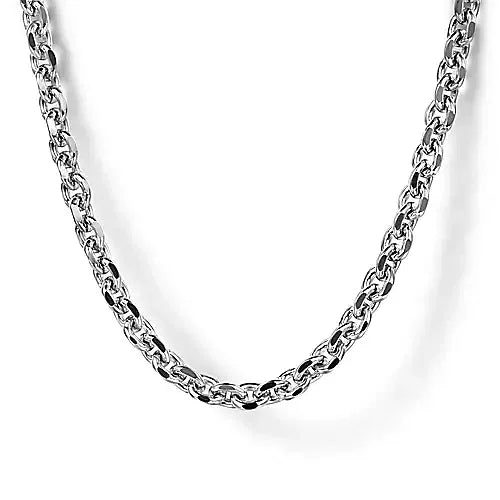 Gabriel & Co., 22 Inch 925 Sterling Silver Mens Link Chain Necklace