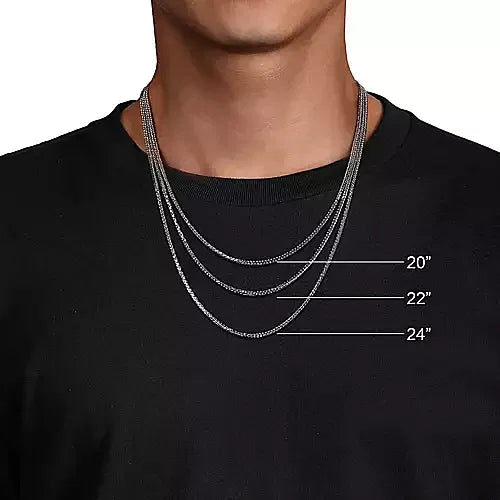 Gabriel & Co., 22 Inch 925 Sterling Silver Mens Link Chain Necklace