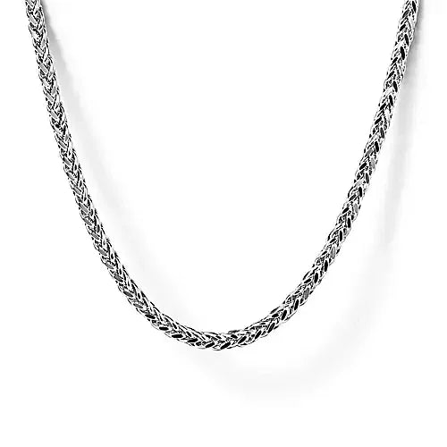 Gabriel & Co., 22 Inch 925 Sterling Silver Mens Wheat Chain Necklace
