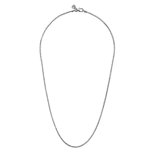 Gabriel & Co., 22 Inch 925 Sterling Silver Mens Wheat Chain Necklace