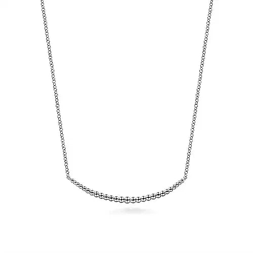 Gabriel & Co., 925 Sterling Silver Bujukan Bead Bar Necklace
