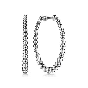 Gabriel & Co., 925 Sterling Silver Bujukan Graduated 40mm Classic Hoop Earrings