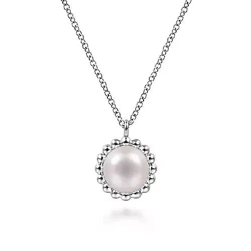 Gabriel & Co., 925 Sterling Silver Bujukan Pearl Pendant Necklace