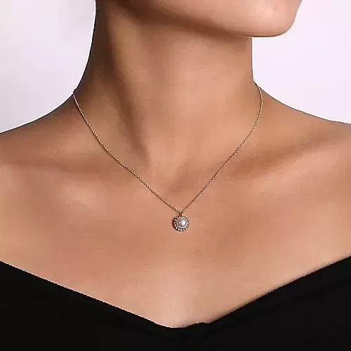 Gabriel & Co., 925 Sterling Silver Bujukan Pearl Pendant Necklace