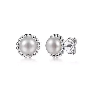 Gabriel & Co., 925 Sterling Silver Bujukan Pearl Stud Earrings