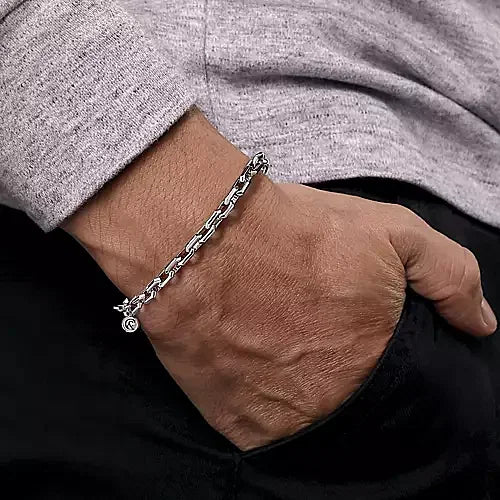 Gabriel & Co., 925 Sterling Silver Faceted Chain Bracelet