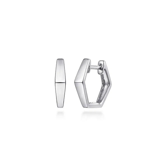 Gabriel & Co., 925 Sterling Silver Geometric Huggie Earrings