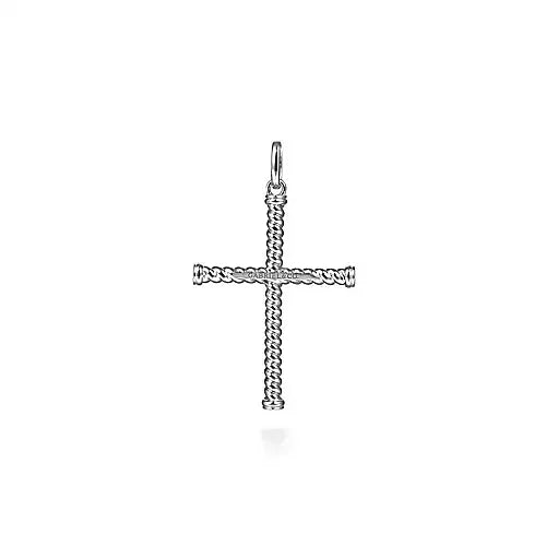 Gabriel & Co., 925 Sterling Silver Twisted Rope Cross Pendant