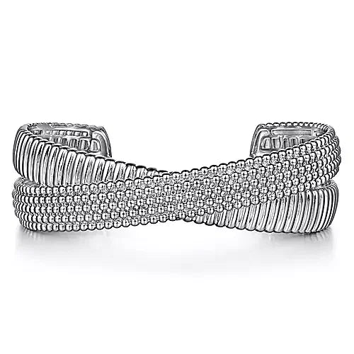Gabriel & Co., 925 Sterling Sliver Cris Cross Bujukan Bangle