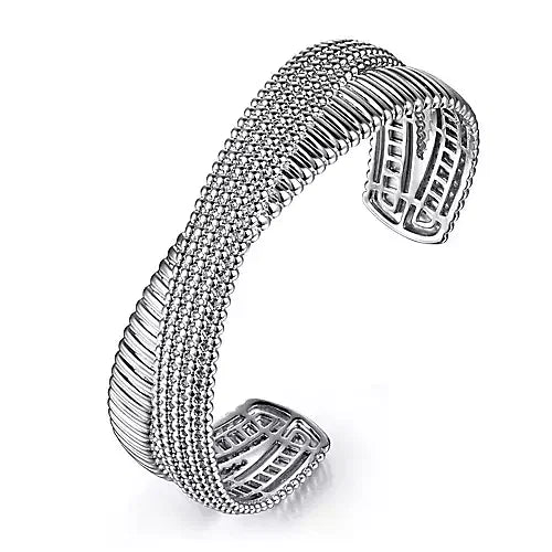 Gabriel & Co., 925 Sterling Sliver Cris Cross Bujukan Bangle