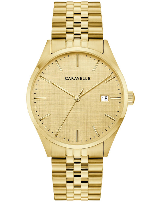 Caravelle Gold Tone Men's Classic Watch by Bulova