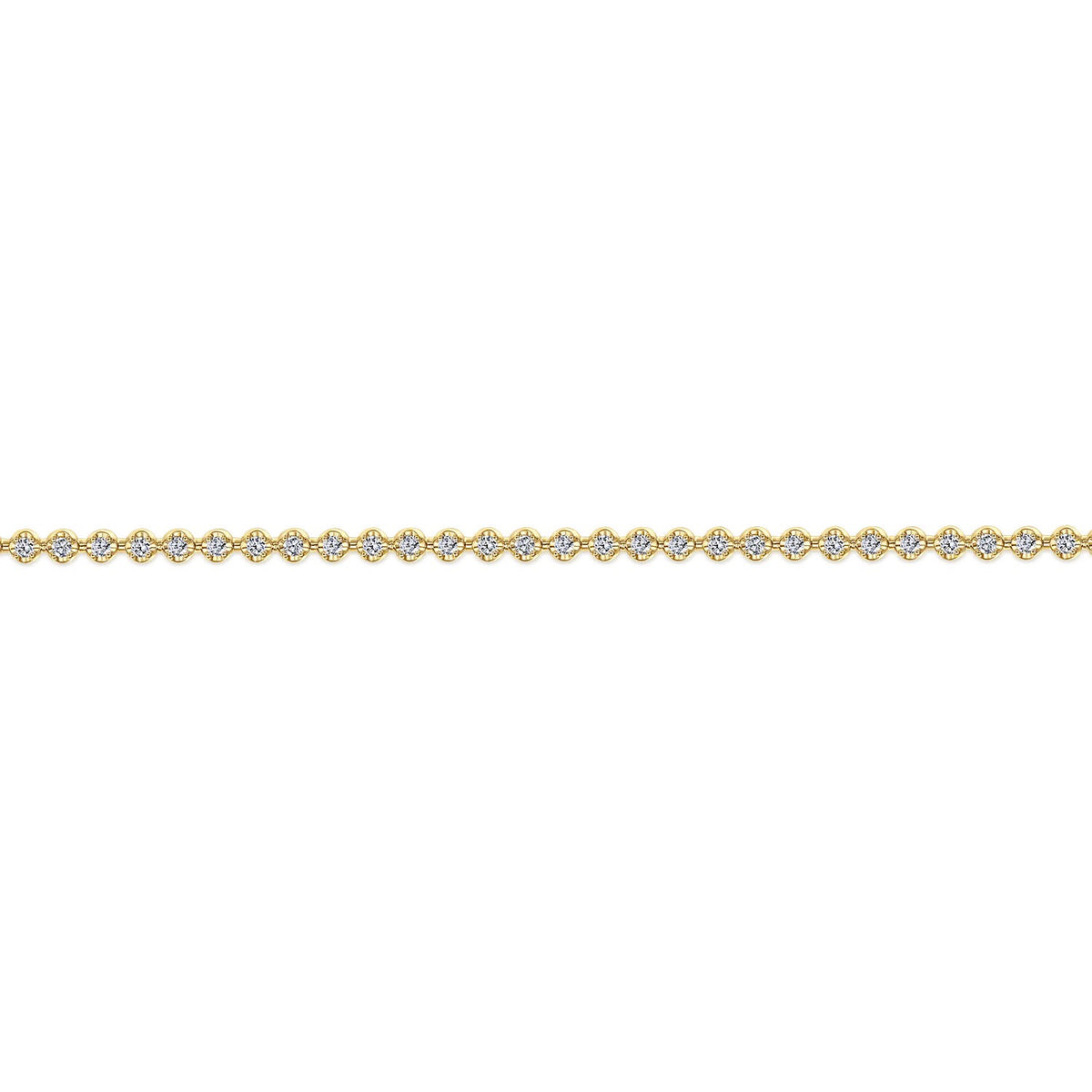 Gabriel & Co., Buttercup Set Diamond Tennis Bracelet in 14K Yellow Gold