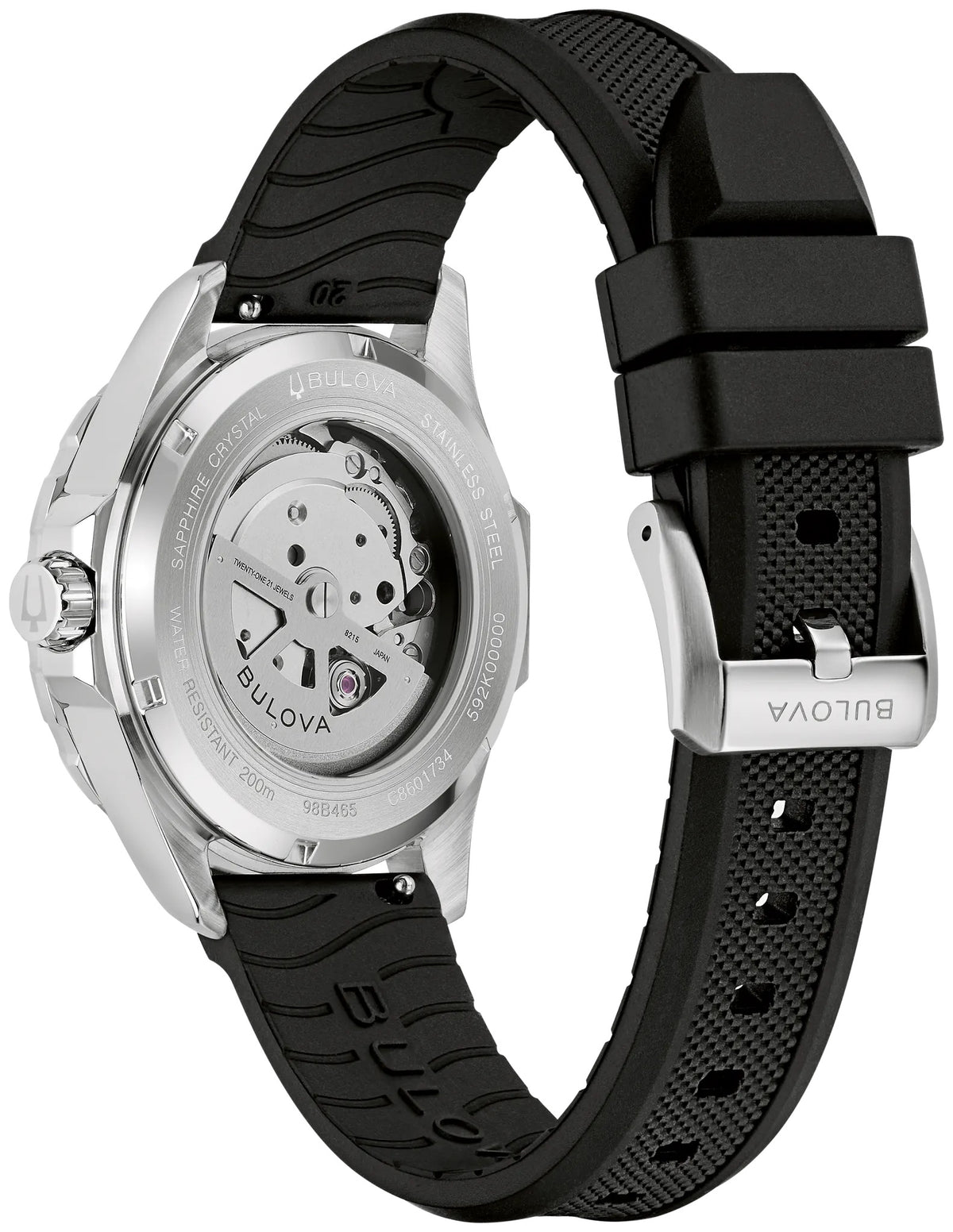 Bulova Black Dial Marine Star Watch