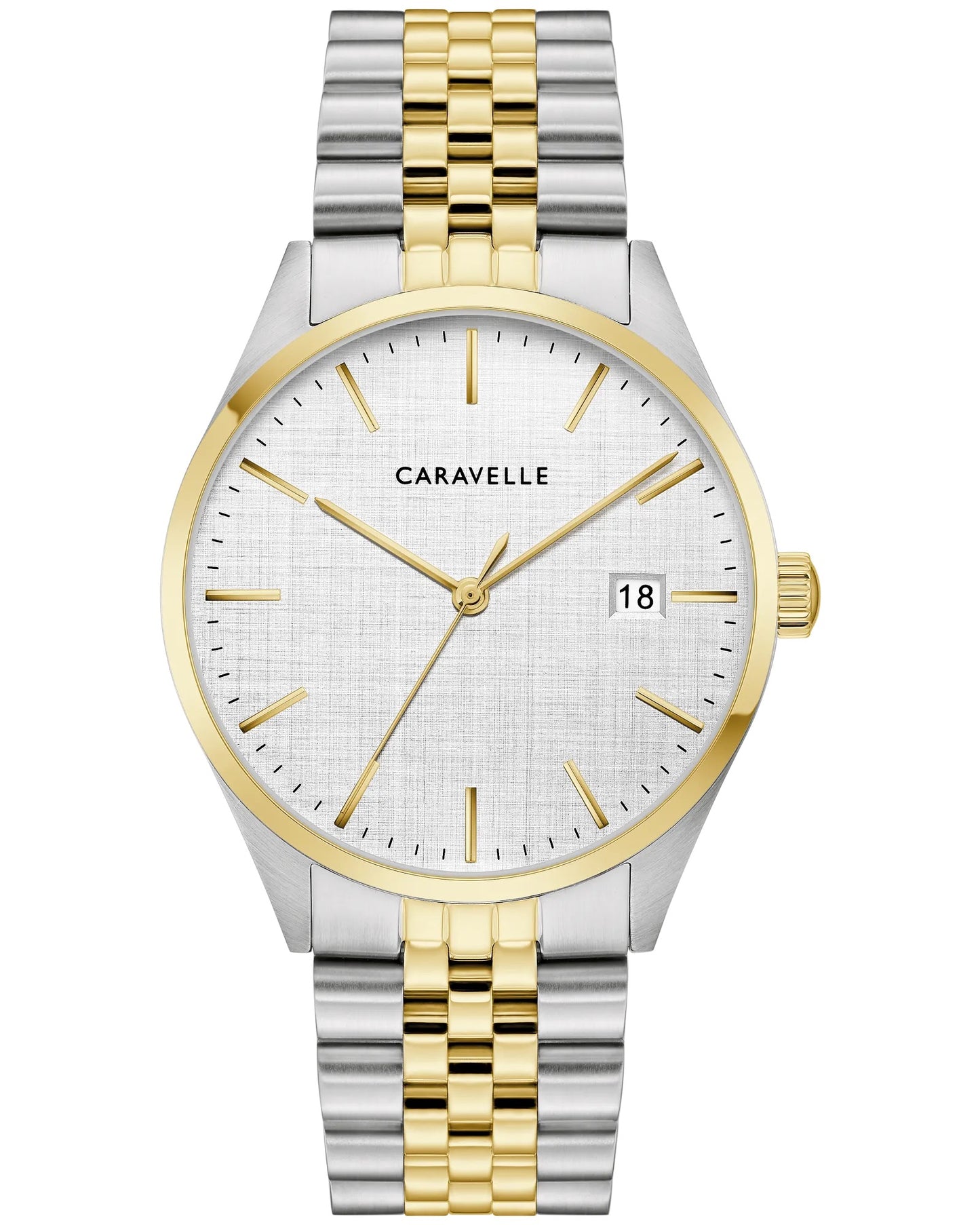 Caravelle Mens Classic Two Tone Watch by Bulova