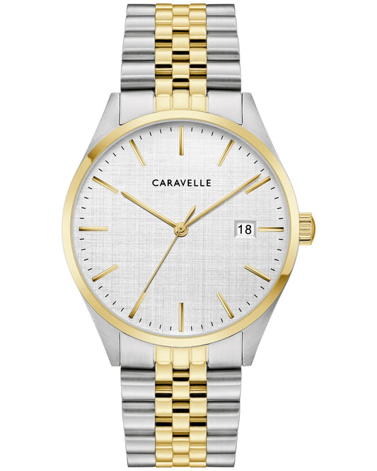 Caravelle Mens Classic Two Tone Watch by Bulova