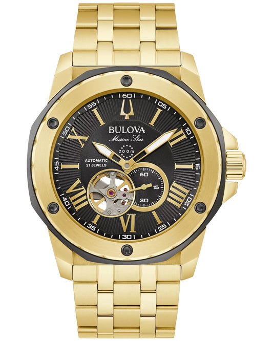Bulova Mens Gold Tone Marine Star Series A Watch