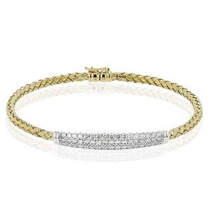 Simon G., 18K Yellow and White Gold Diamond Bangle